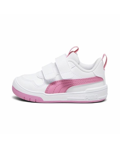 Scarpe Sportive per Bambini Puma Multiflex Sl V Bianco Rosa Scarpe Sportive per Bambini Puma Multiflex Sl V Bianco Rosa