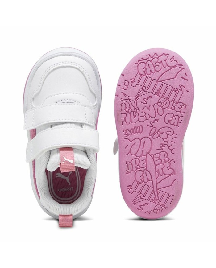 Scarpe Sportive per Bambini Puma Multiflex Sl V Bianco Rosa