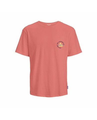Maglia a Maniche Corte per Bambini Jack & Jones Jcofast Print Tee Ss Arancio