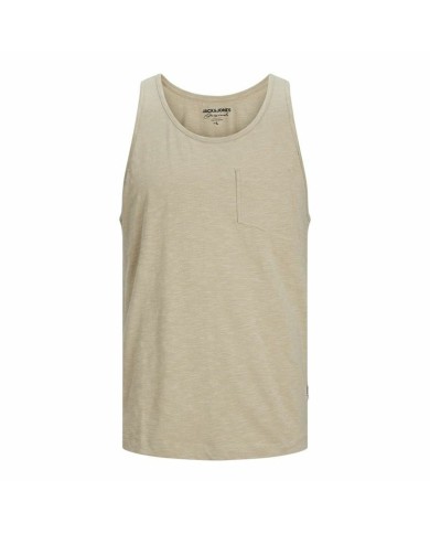 Canotta Uomo Jack & Jones Jortampa Slub Beige Canotta Uomo Jack & Jones Jortampa Slub Beige