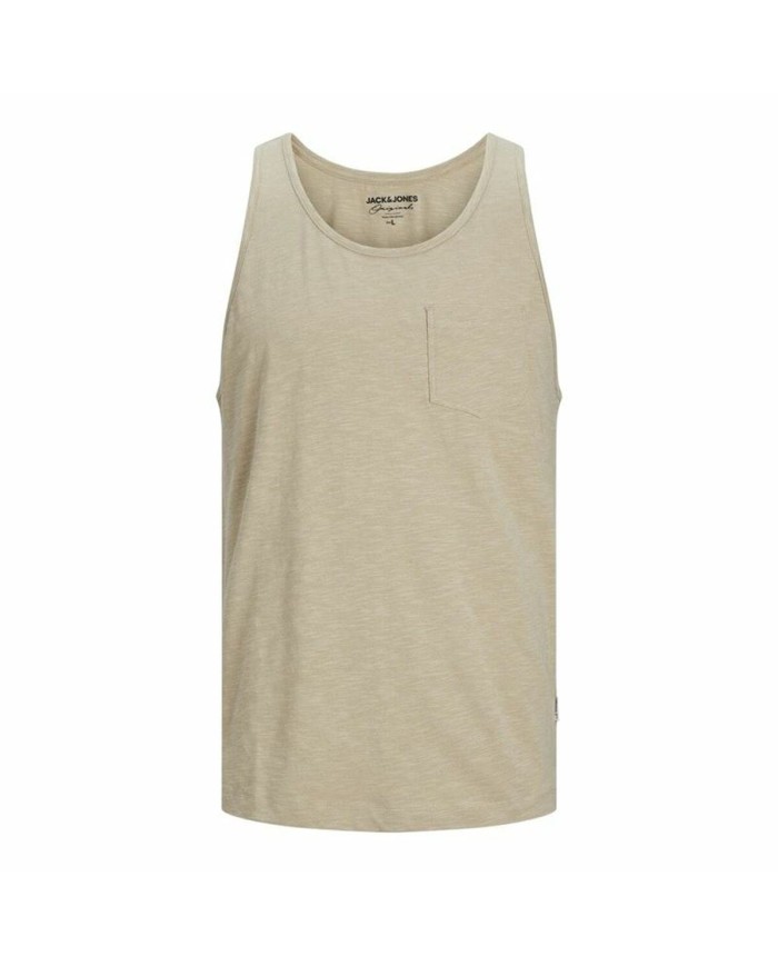 Canotta Uomo Jack & Jones Jortampa Slub Beige