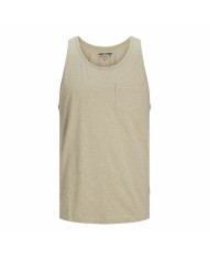 Canotta Uomo Jack & Jones Jortampa Slub Beige