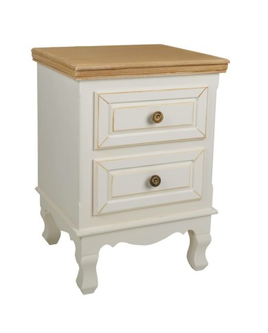 Comodino Alexandra House Living Bianco Naturale 33 x 53 x 37 cm Comodino Alexandra House Living Bianco Naturale 33 x 53 x 37 cm