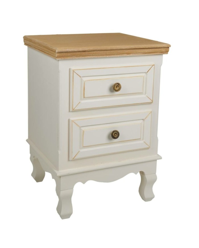 Comodino Alexandra House Living Bianco Naturale 33 x 53 x 37 cm Comodino Alexandra House Living Bianco Naturale 33 x 53 x 37 cm