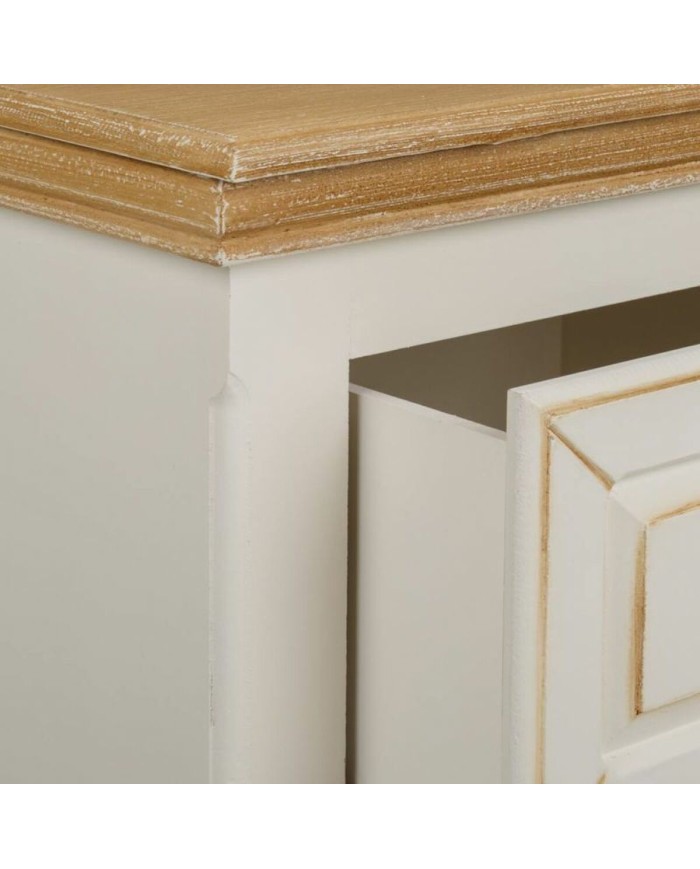 Comodino Alexandra House Living Bianco Naturale 33 x 53 x 37 cm Comodino Alexandra House Living Bianco Naturale 33 x 53 x 37 cm