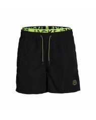 Costume da Bagno per Bambini Jack & Jones Jjswim Db Wb Neon Nero