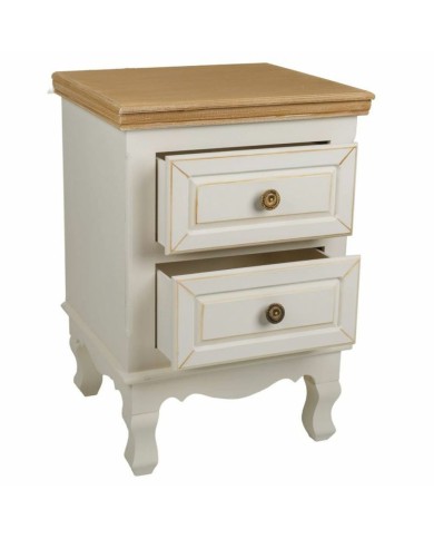 Comodino Alexandra House Living Bianco Naturale 33 x 53 x 37 cm