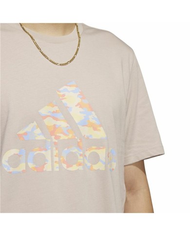 Maglia a Maniche Corte Uomo Adidas Beige Mimetico Maglia a Maniche Corte Uomo Adidas Beige Mimetico