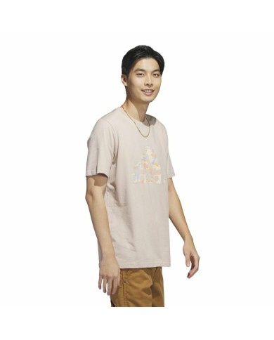 Maglia a Maniche Corte Uomo Adidas Beige Mimetico Maglia a Maniche Corte Uomo Adidas Beige Mimetico