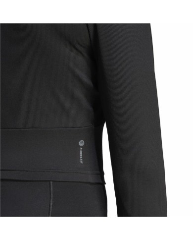 Maglia a Maniche Lunghe Donna Adidas Studio Nero Maglia a Maniche Lunghe Donna Adidas Studio Nero