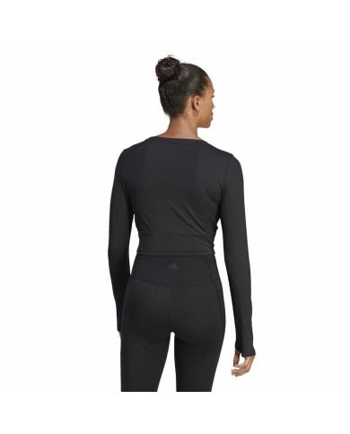 Maglia a Maniche Lunghe Donna Adidas Studio Nero Maglia a Maniche Lunghe Donna Adidas Studio Nero