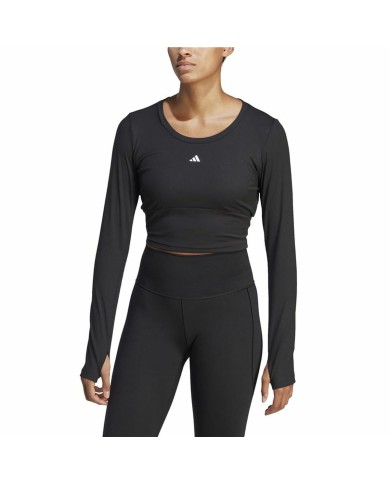 Maglia a Maniche Lunghe Donna Adidas Studio Nero Maglia a Maniche Lunghe Donna Adidas Studio Nero