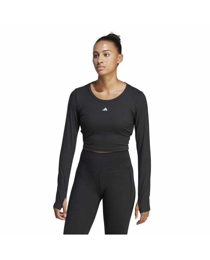 Maglia a Maniche Lunghe Donna Adidas Studio Nero