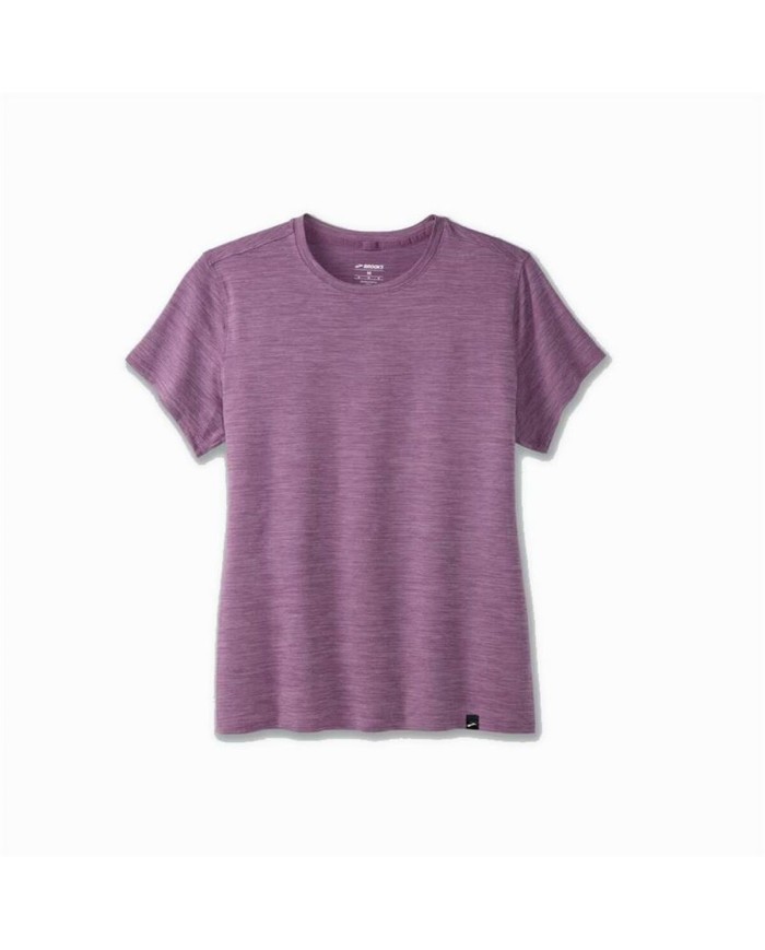 Maglia a Maniche Corte Donna Brooks Luxe Lilla Maglia a Maniche Corte Donna Brooks Luxe Lilla