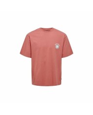 Maglia a Maniche Corte Uomo Only & Sons Onskasen Rlx Salmone