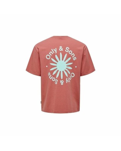 Maglia a Maniche Corte Uomo Only & Sons Onskasen Rlx Salmone
