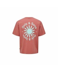 Maglia a Maniche Corte Uomo Only & Sons Onskasen Rlx Salmone