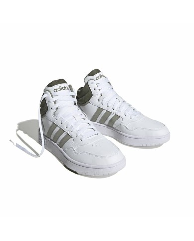 Scarpe da Basket per Adulti Adidas Hoops 3.0 Mid Bianco Scarpe da Basket per Adulti Adidas Hoops 3.0 Mid Bianco