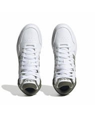 Scarpe da Basket per Adulti Adidas Hoops 3.0 Mid Bianco