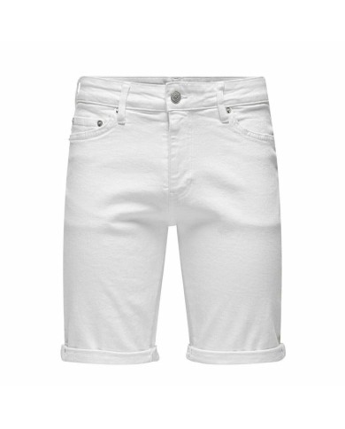 Shorts da Uomo Only & Sons Onsply 9297 White Bianco Shorts da Uomo Only & Sons Onsply 9297 White Bianco