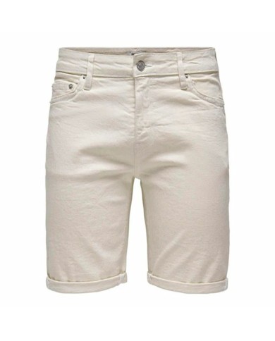 Shorts da Uomo Only & Sons Onsply 9296 Ecru Beige Shorts da Uomo Only & Sons Onsply 9296 Ecru Beige