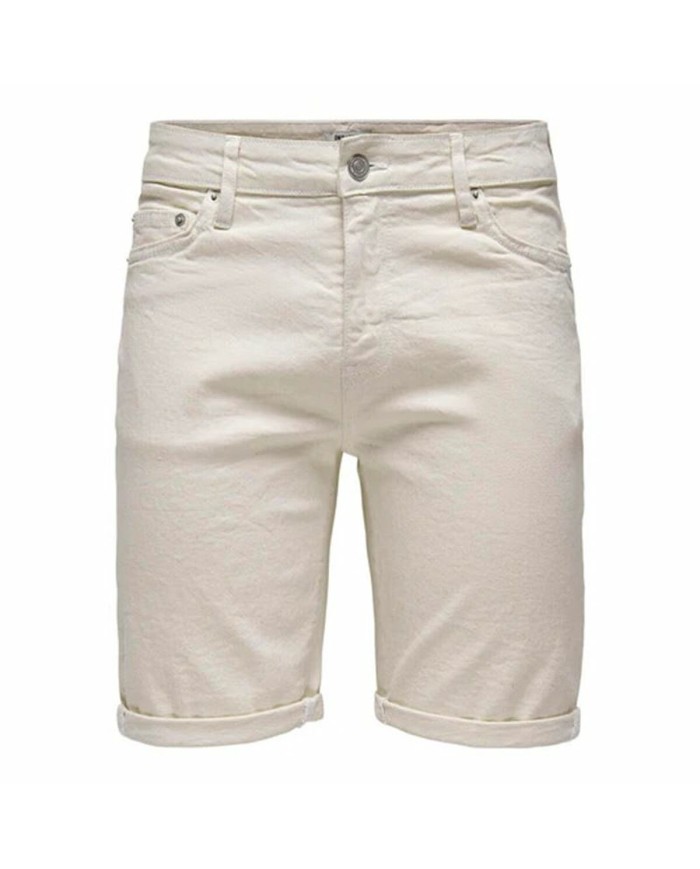 Shorts da Uomo Only & Sons Onsply 9296 Ecru Beige