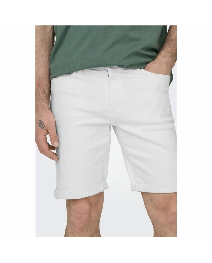 Shorts da Uomo Only & Sons Onsply 9297 White Bianco