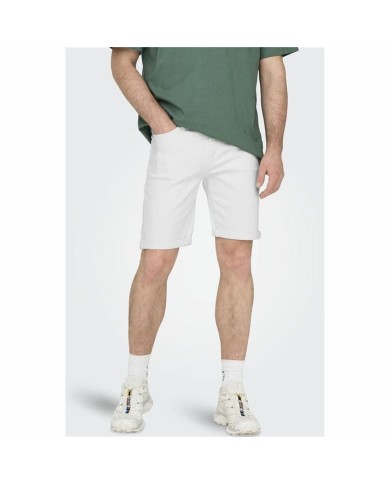Shorts da Uomo Only & Sons Onsply 9297 White Bianco