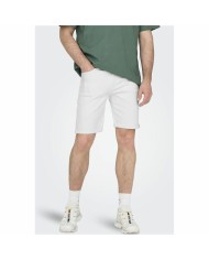 Shorts da Uomo Only & Sons Onsply 9297 White Bianco