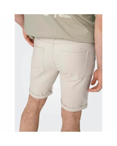 Shorts da Uomo Only & Sons Onsply 9296 Ecru Beige