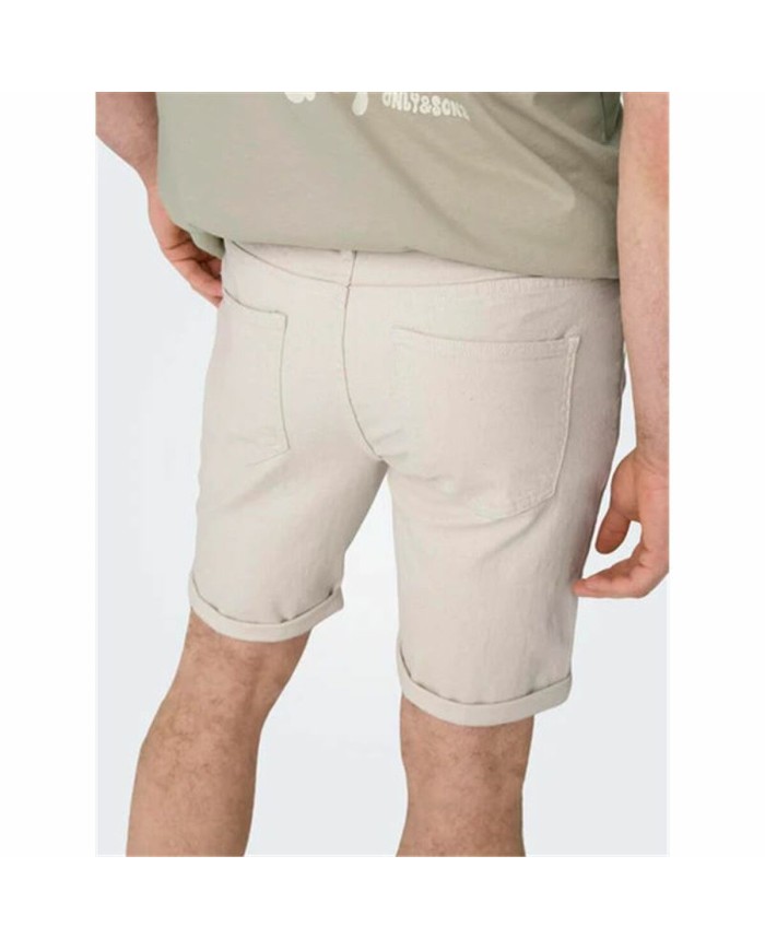 Shorts da Uomo Only & Sons Onsply 9296 Ecru Beige