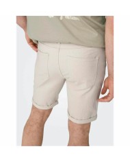 Shorts da Uomo Only & Sons Onsply 9296 Ecru Beige