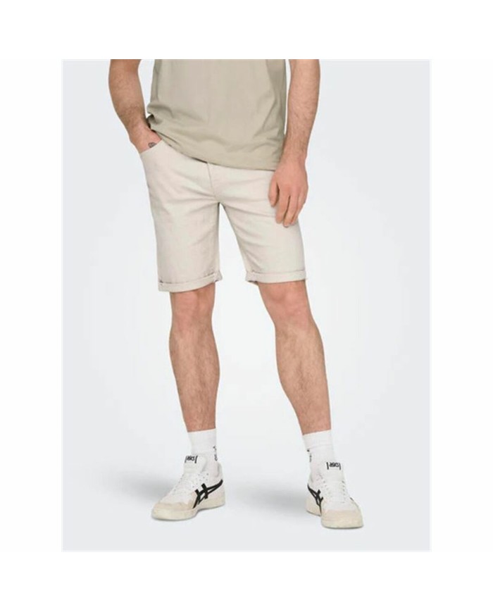 Shorts da Uomo Only & Sons Onsply 9296 Ecru Beige