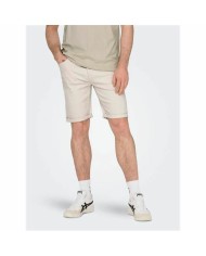 Shorts da Uomo Only & Sons Onsply 9296 Ecru Beige