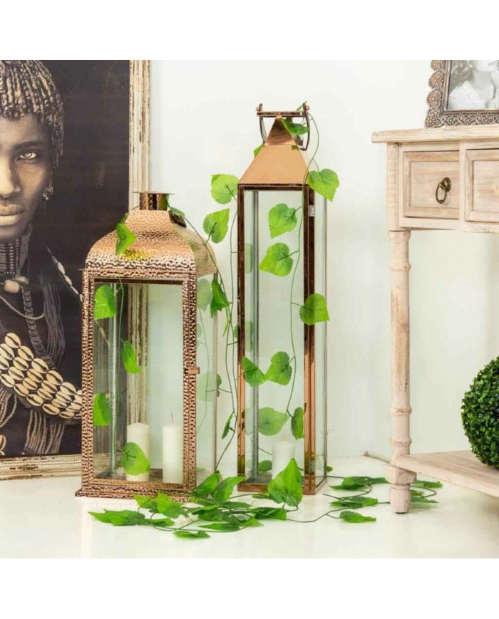Lanterna Alexandra House Living Rame Vetro Acciaio inossidabile 29 x 70 x 29 cm Lanterna Alexandra House Living Rame Vetro Acciaio inossidabile 29 x 70 x 29 cm