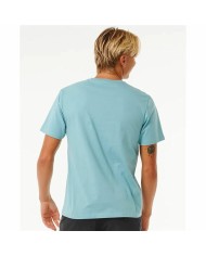 Maglia a Maniche Corte Uomo Rip Curl Big Mumma Icon Blu cielo