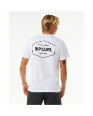 Maglia a Maniche Corte Uomo Rip Curl Stapler Bianco Maglia a Maniche Corte Uomo Rip Curl Stapler Bianco