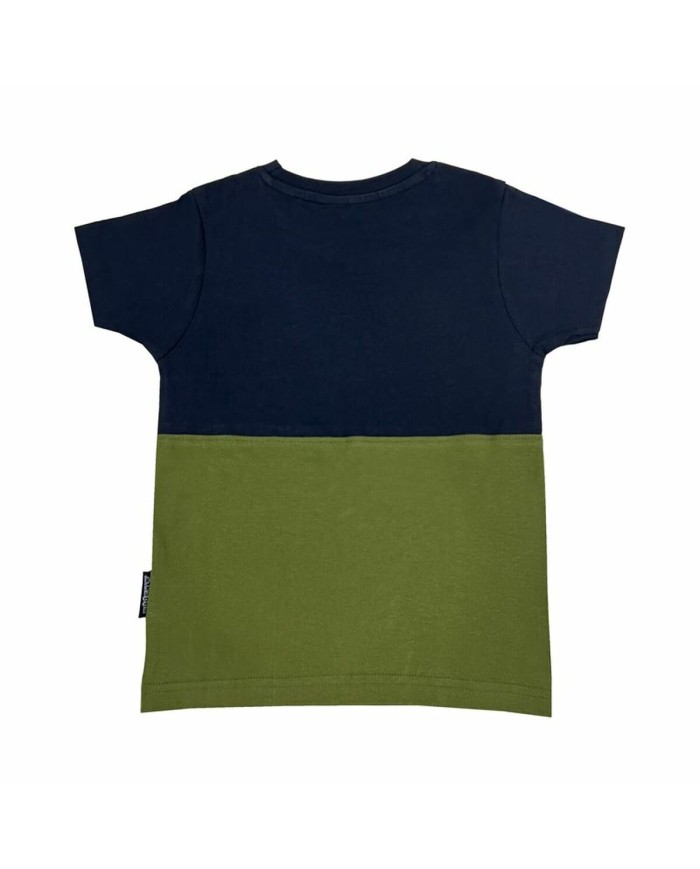 Maglia a Maniche Corte per Bambini Kappa 8056M00058 Blu Marino Maglia a Maniche Corte per Bambini Kappa 8056M00058 Blu Marino