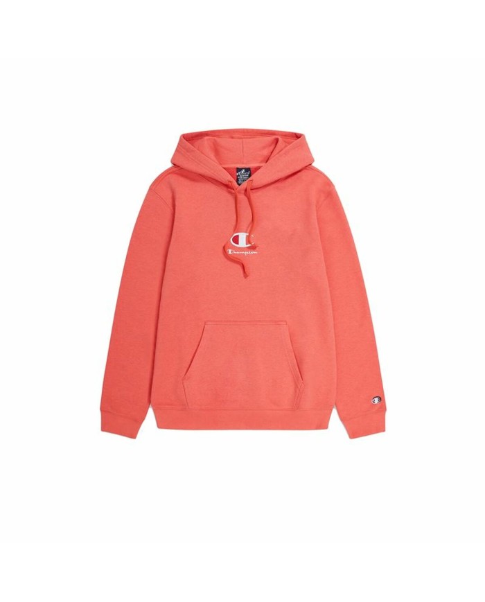 Felpa con Cappuccio Uomo Champion Hooded Corallo