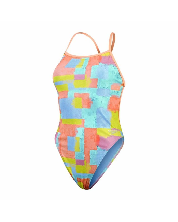 Costume da Bagno Donna Speedo Speedo Allover Digital V-Back Azzurro Costume da Bagno Donna Speedo Speedo Allover Digital V-Back Azzurro