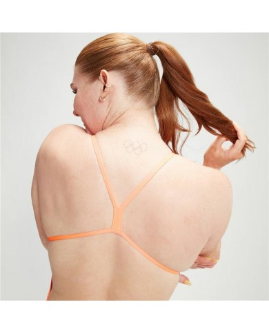 Costume da Bagno Donna Speedo Speedo Allover Digital V-Back Azzurro