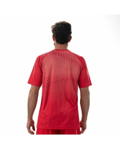 Maglia a Maniche Corte Uomo Drop Shot Benara Arancio Padel Maglia a Maniche Corte Uomo Drop Shot Benara Arancio Padel