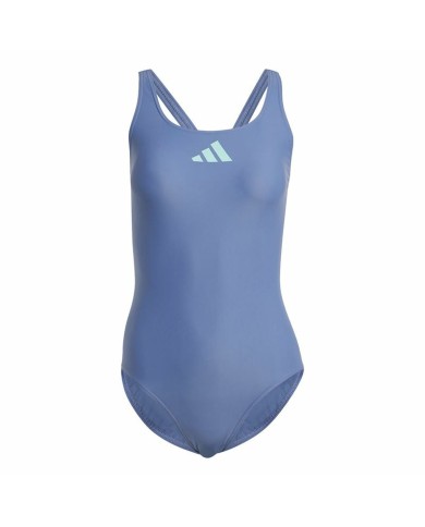Costume da Bagno Donna Adidas 3 Bars Suit Azzurro Costume da Bagno Donna Adidas 3 Bars Suit Azzurro