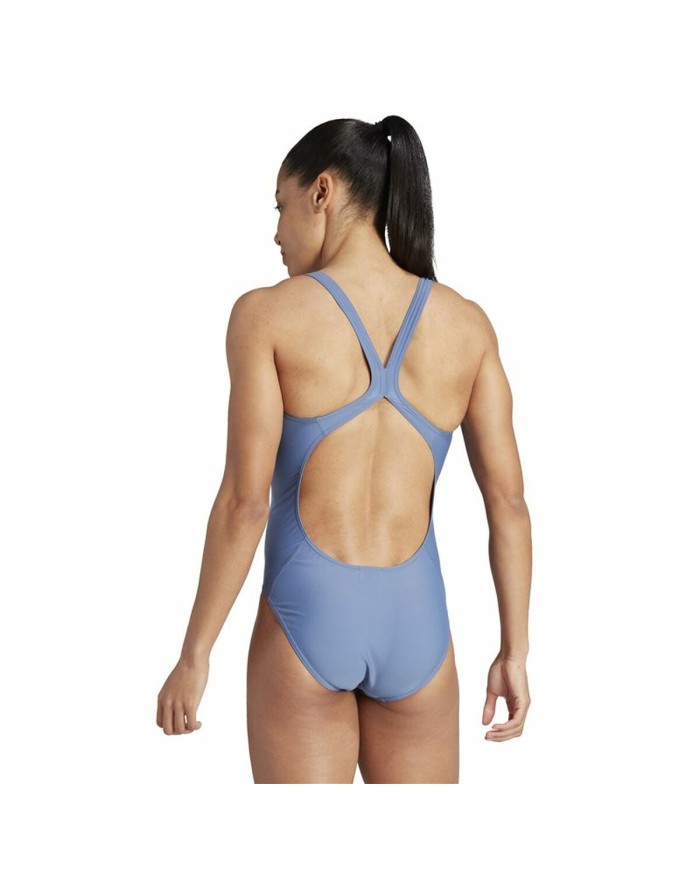 Costume da Bagno Donna Adidas 3 Bars Suit Azzurro Costume da Bagno Donna Adidas 3 Bars Suit Azzurro
