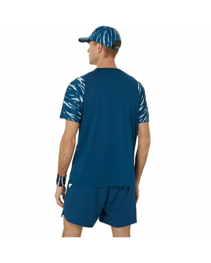 Maglia Sportiva a Maniche Corte Asics Game Ss Top Azzurro Tennis Maglia Sportiva a Maniche Corte Asics Game Ss Top Azzurro Tennis