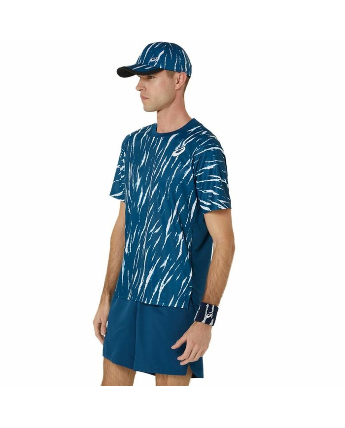Maglia Sportiva a Maniche Corte Asics Game Ss Top Azzurro Tennis Maglia Sportiva a Maniche Corte Asics Game Ss Top Azzurro Tennis
