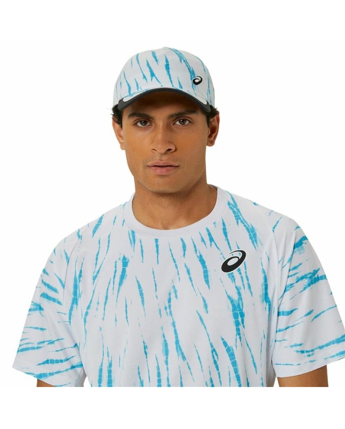 Maglia Sportiva a Maniche Corte Asics Game Ss Top Bianco Azzurro Chiaro Tennis