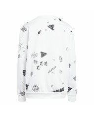 Felpa senza Cappuccio da Bambina Adidas Jg Bluv Q3Sweat Bianco