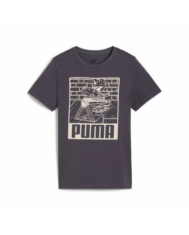 Maglia a Maniche Corte per Bambini Puma Viola Maglia a Maniche Corte per Bambini Puma Viola