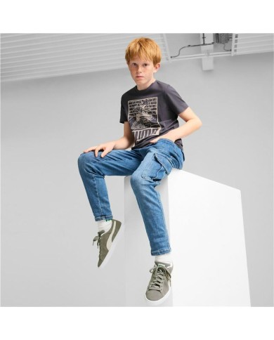 Maglia a Maniche Corte per Bambini Puma Viola